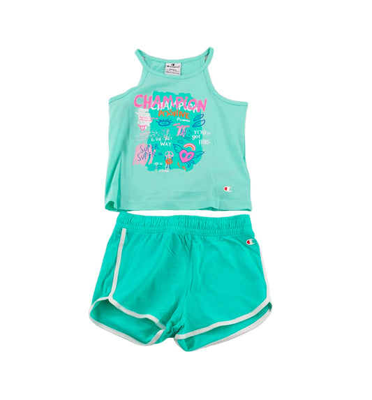 Conjunto - Short & Shirt Casual para Niña CHAMPION Set