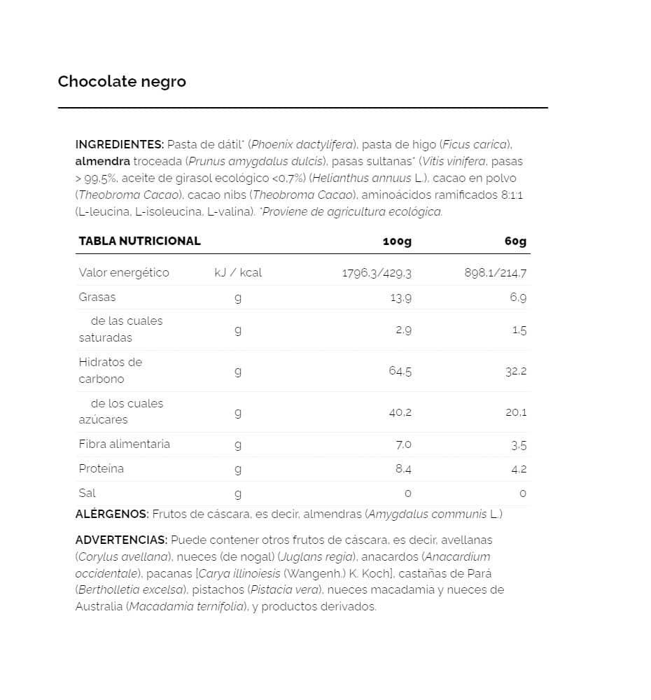 Recuperación Running_Unisex_226ERS Endurance Bar Bcaas 60g Dark Cho