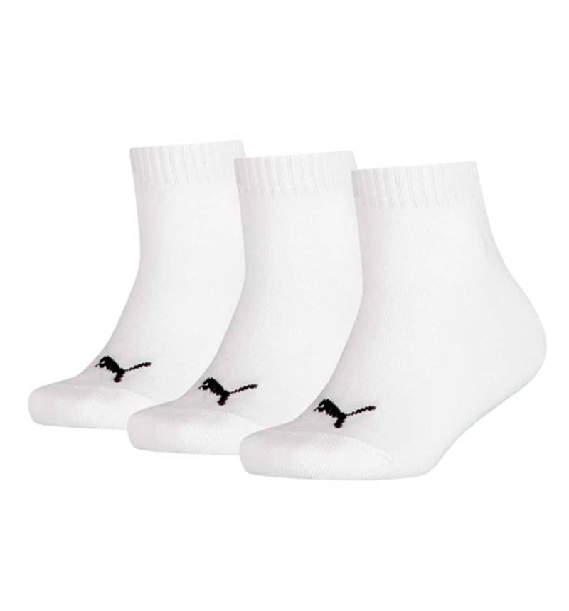 Puma Kids Plain Quarter 3p Casual Socks
