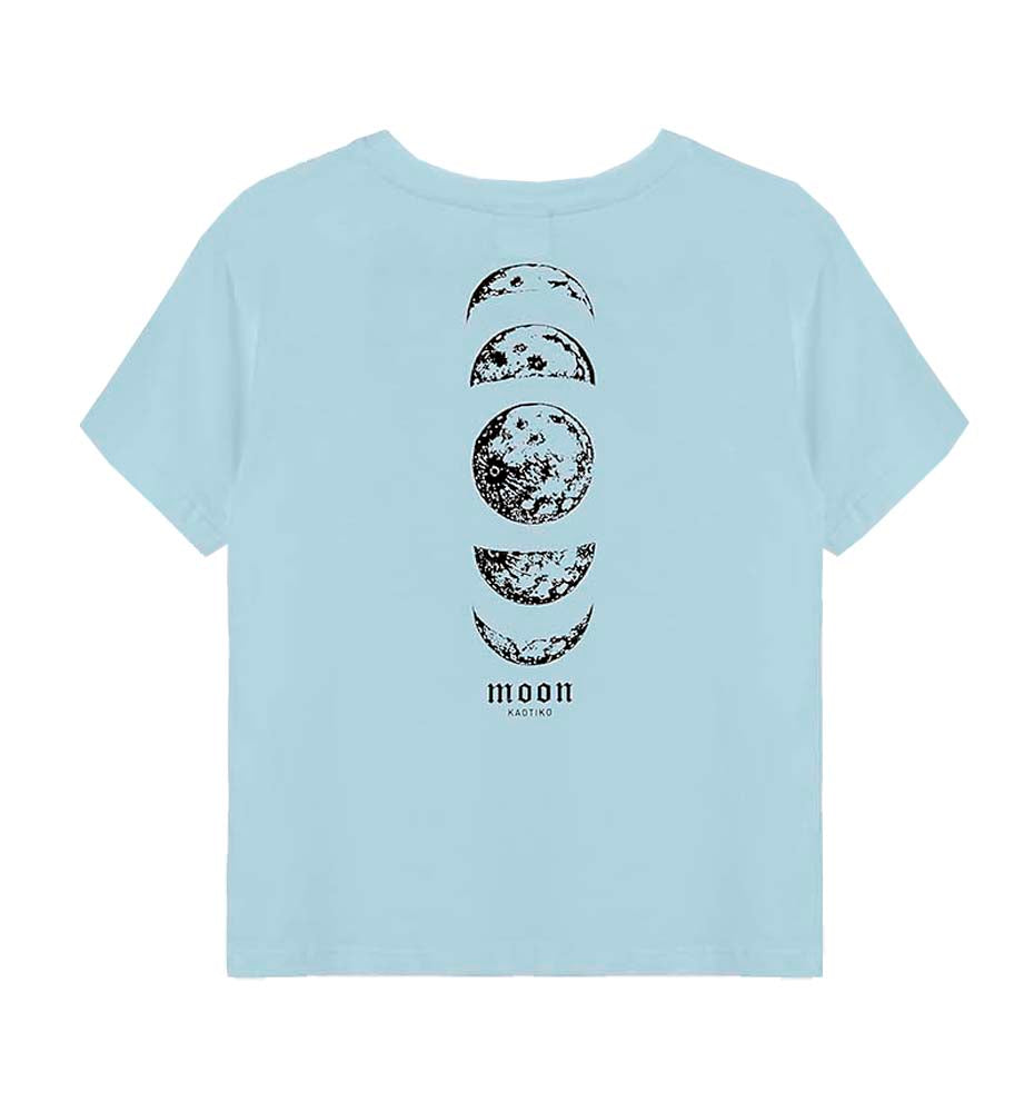 Camiseta M/c Casual_Niño Unisex_KAOTIKO Moon Celeste