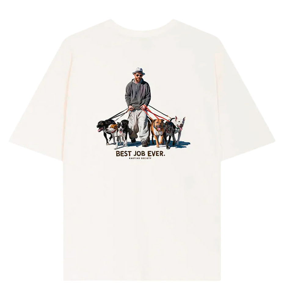 Camiseta M/C Casual Kaotiko M/C Best Job Ever Cotton Organic