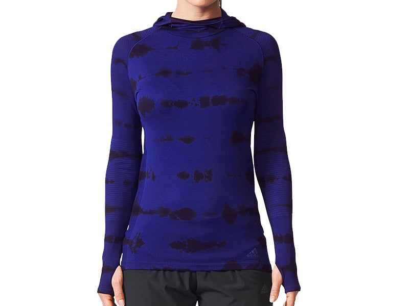 Hooded T-shirt M/L Running_Woman_ADIDAS Pknit Ls Ef W