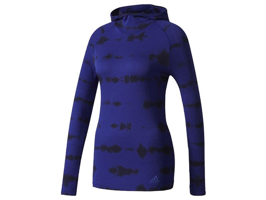 Hooded T-shirt M/L Running_Woman_ADIDAS Pknit Ls Ef W