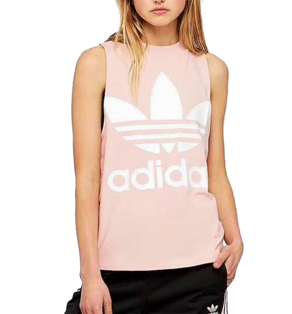 Camiseta adidas trefoil feminina 2024 rosa