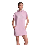 DKNY Collegiate Logo Casual Hooded Dress