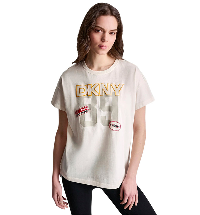 Camiseta Casual Dkny Sport Campus Patch Drop
