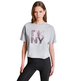Camiseta Casual Dkny Ombre Rhinestone Dkny Short