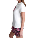 Camiseta Casual Dkny Camo Mixed Media Logo
