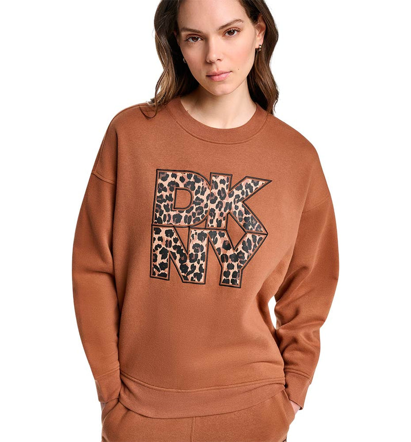 Sudadera Casual Dkny Stacked Puff Outline Animal