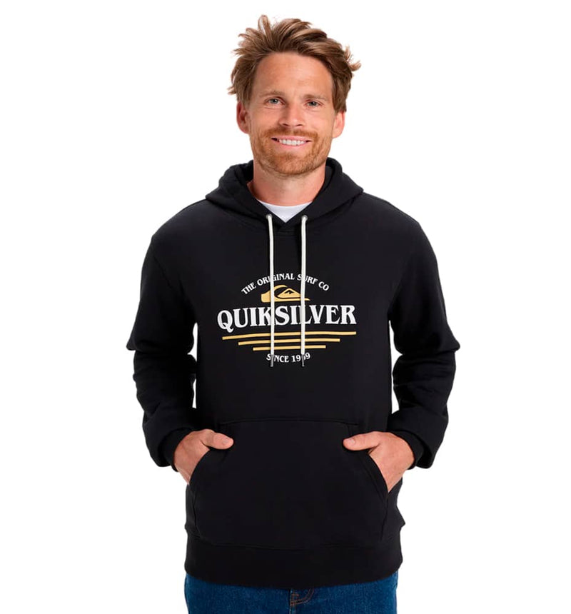 Hoodie Sudadera Capucha Casual Quiksilver Screen Fleece Classic Surf