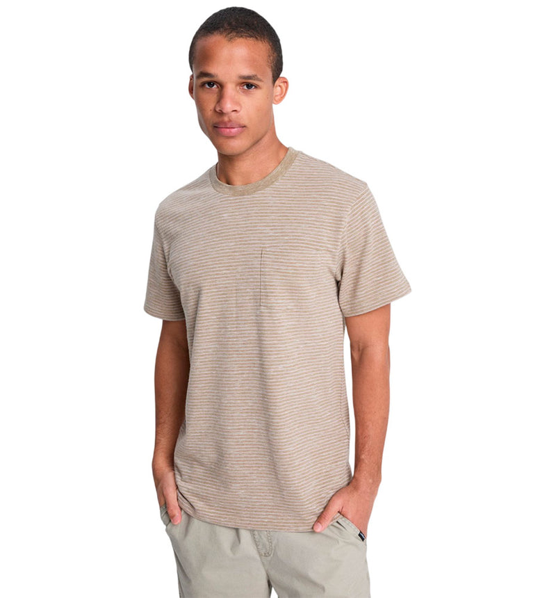 Camiseta Casual Quiksilver Lopaz Striped Pocket