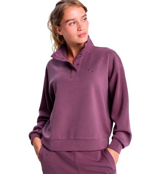 Casual Sweatshirt_Women_ROXY Rise & Vibe Sweet Fleece