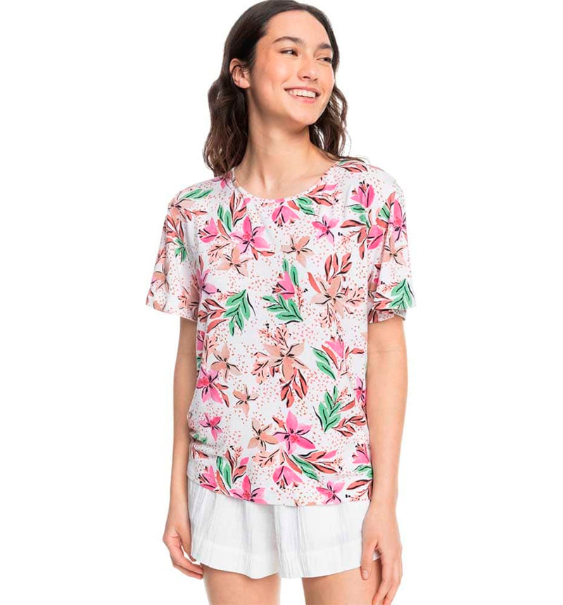 T-shirt M/C Casual Roxy Flowers For Life