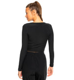 T-shirt M/L Casual Roxy Rise & Vibe Rib Ls