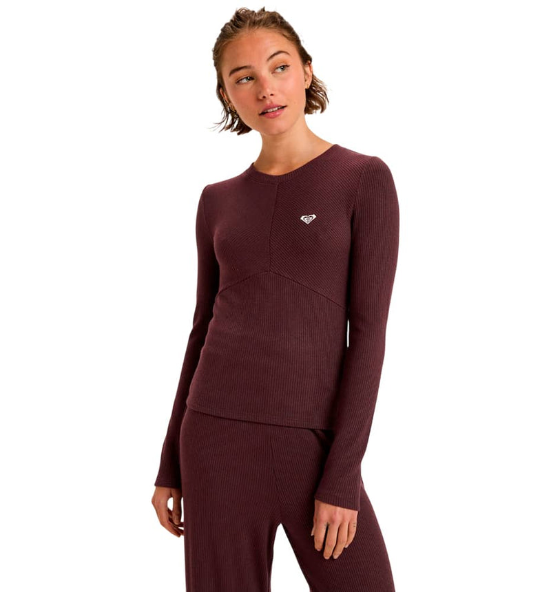 T-shirt M/L Casual Roxy Rise & Vibe New Rib Ls