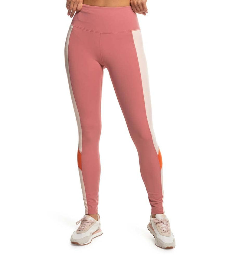 Roxy Heart Into It Colorblock Fitness Long Tights