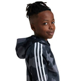 Hoodie Sudadera Capucha Casual Adidas J Bl Camo Ft Hd
