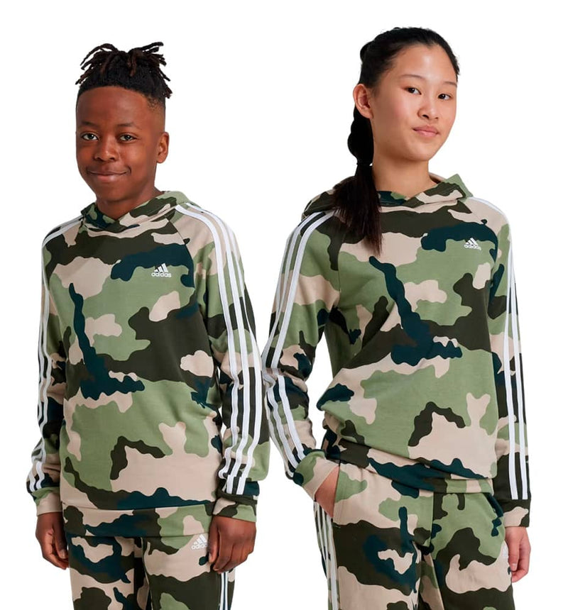 Hoodie Sudadera Capucha Casual Adidas J Bl Camo Ft Hd