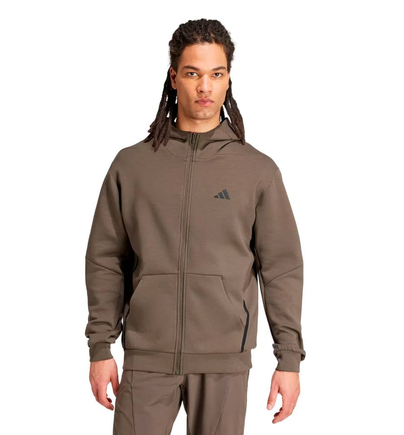 Hoodie Sudadera Capucha Fitness Adidas D4t Full Zip H