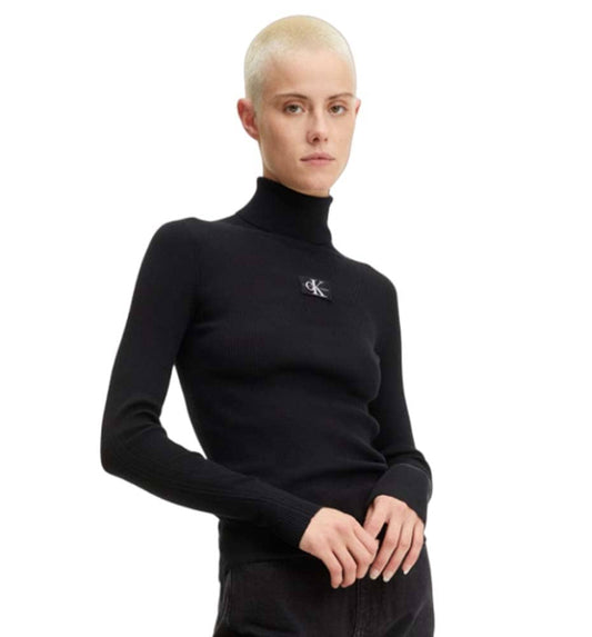 Sweatshirt Casual_Mujer_CALVIN KLEIN Badge Roll Neck Sweater