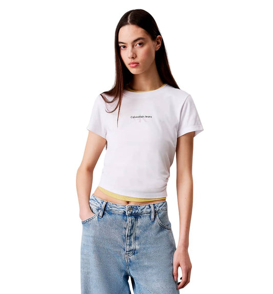 T-shirt M/c Casual_Mujer_CALVIN KLEIN Gradient Monologue Slim Tee