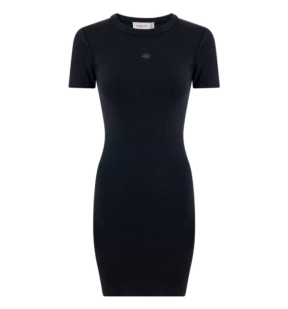 Casual Dress_Woman_CALVIN KLEIN Washed Woven Label Rib Dress