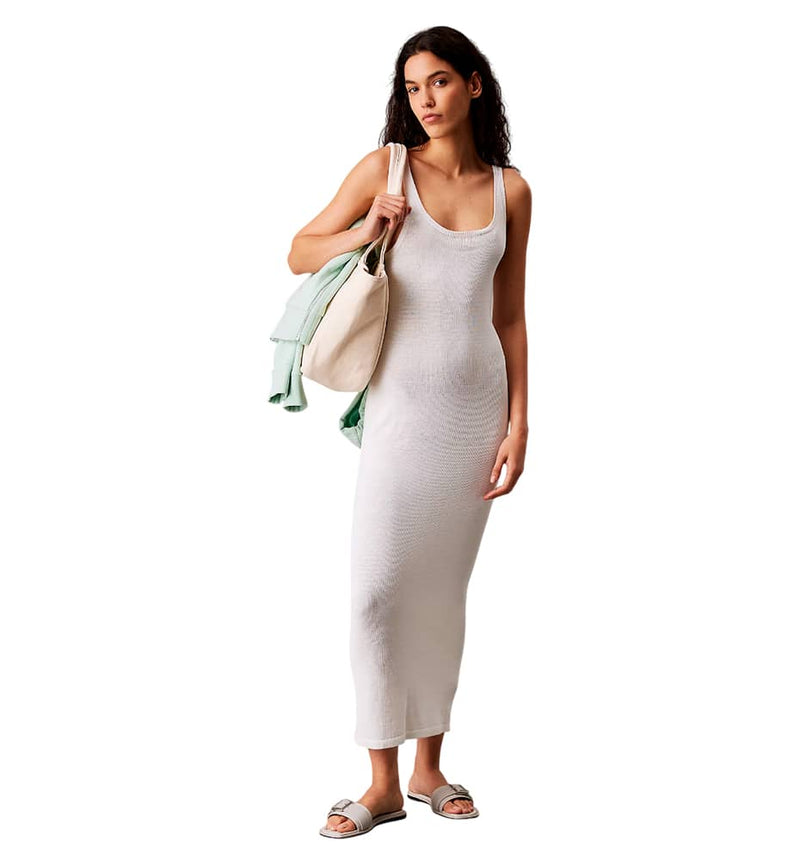 Calvin Klein Casual Dress Back Tie Long Sweater Dress