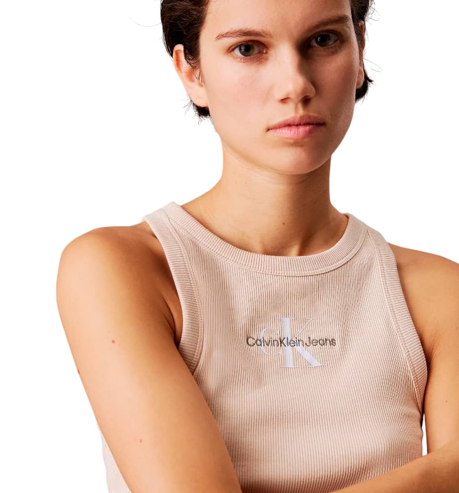 Casual Tank Top_Women_CALVIN KLEIN Monologue Rib Tank Top