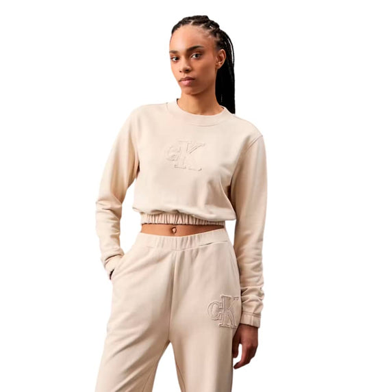 Casual Sweatshirt_Women_CALVIN KLEIN Ck Applique Crewneck