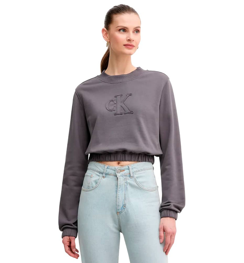 Calvin Klein Ck Applique Crewneck Casual Sweatshirt