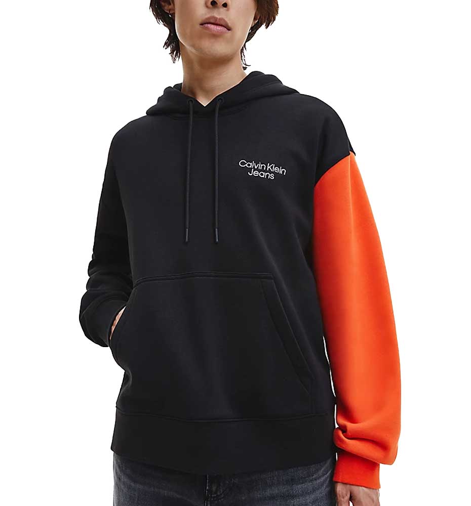Hoodie Casual Hooded Sweatshirt_Men_CALVIN KLEIN Stacked Colorblock Hoodie