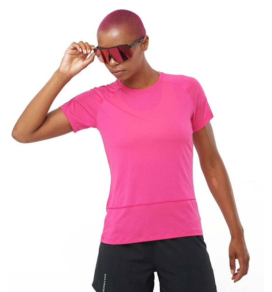 Camiseta M/c Trail_Mujer_SALOMON Cross Run Ss Tee W