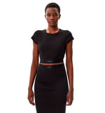 T-shirt M/C Casual Calvin Klein Rib Crop Tee