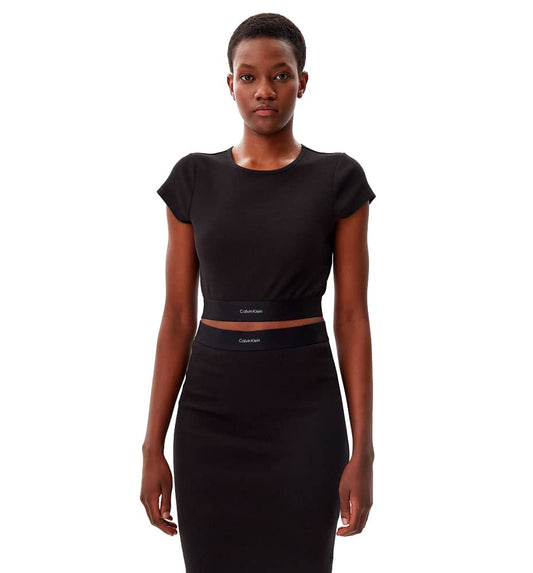Top Casual_Mujer_CALVIN KLEIN Rib Crop Tee