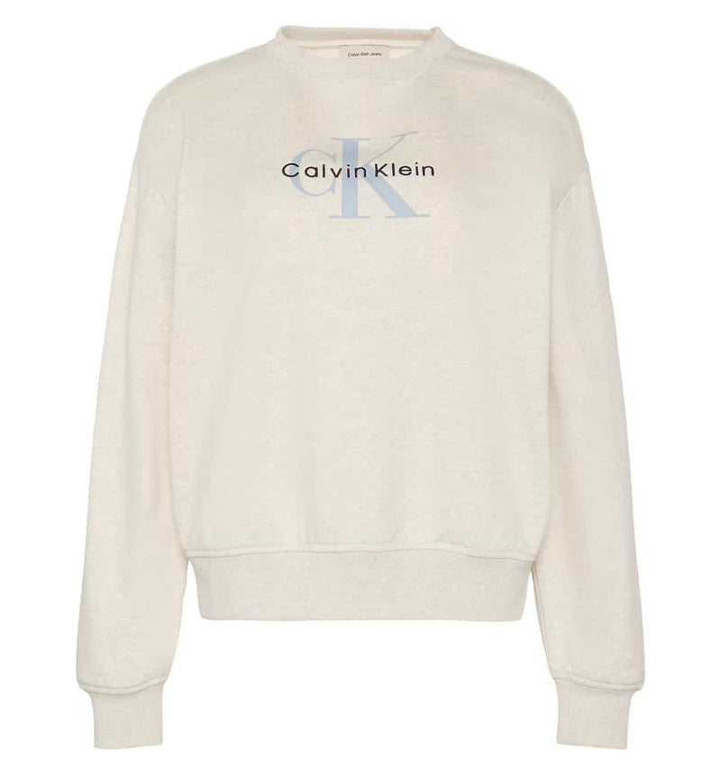 Sudadera Casual Calvin Klein Ls Monologo French Terry Rlxd Cr