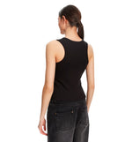 Camiseta De Tirantes Casual Calvin Klein A - Woven Label 2x2 Cotton Rib T