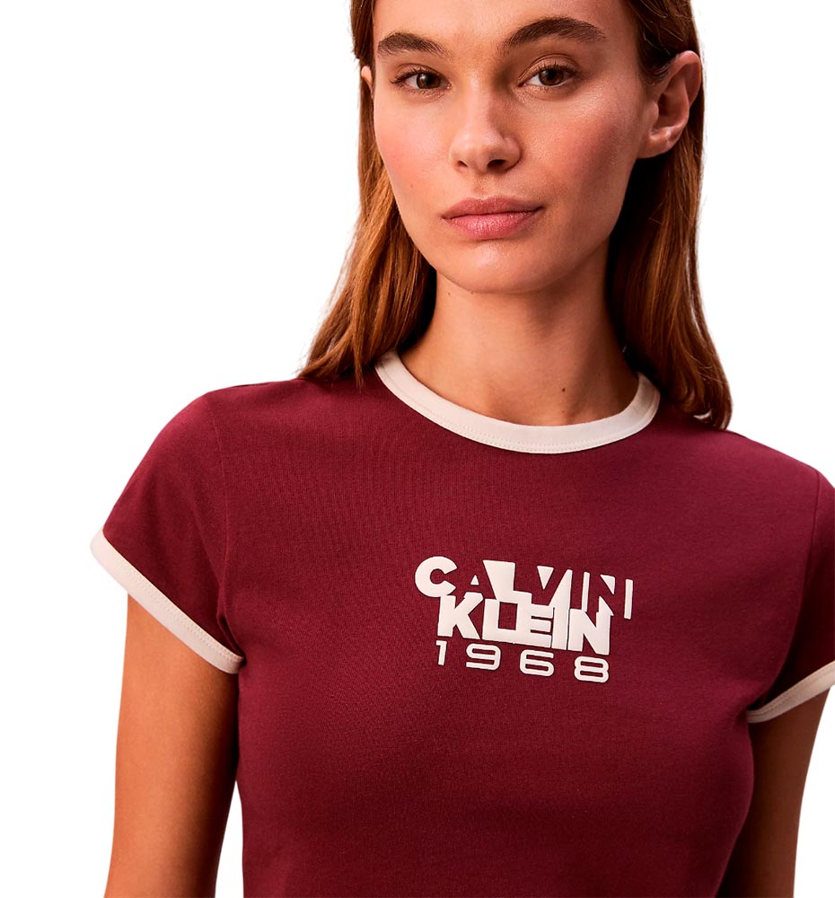 Casual_Women's T-shirt_CALVIN KLEIN Ss 1968 Graphic Baby Tee