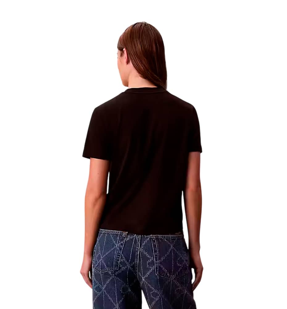 Camiseta M/c Casual_Mujer_CALVIN KLEIN Ss Fitted Script Calvin Klein Te