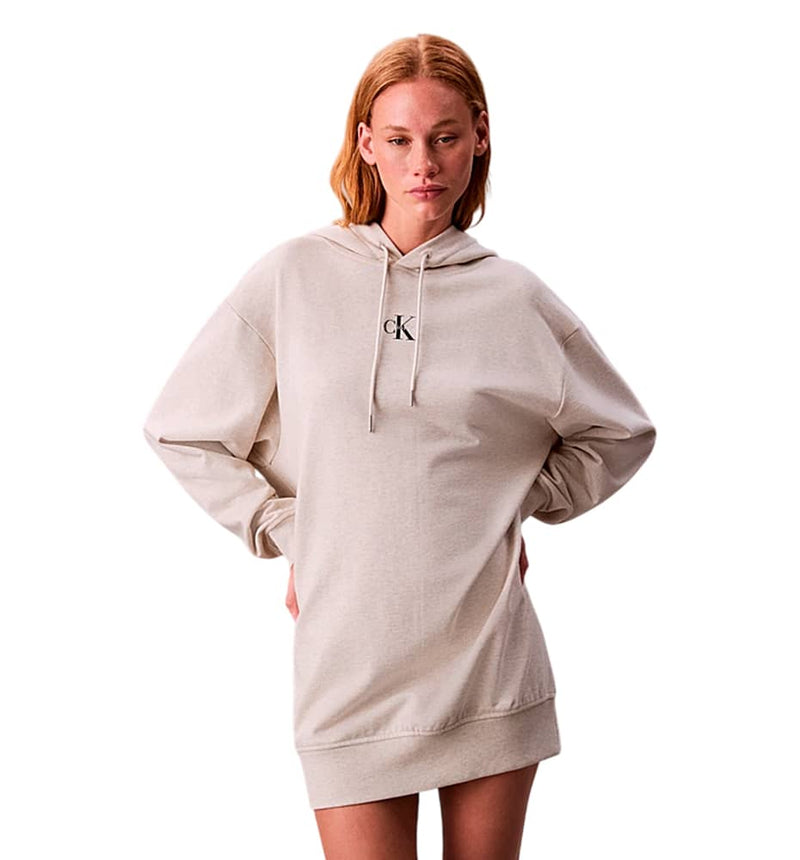 Calvin Klein Ls Monologo Premium Terry Hoodie Casual Dress