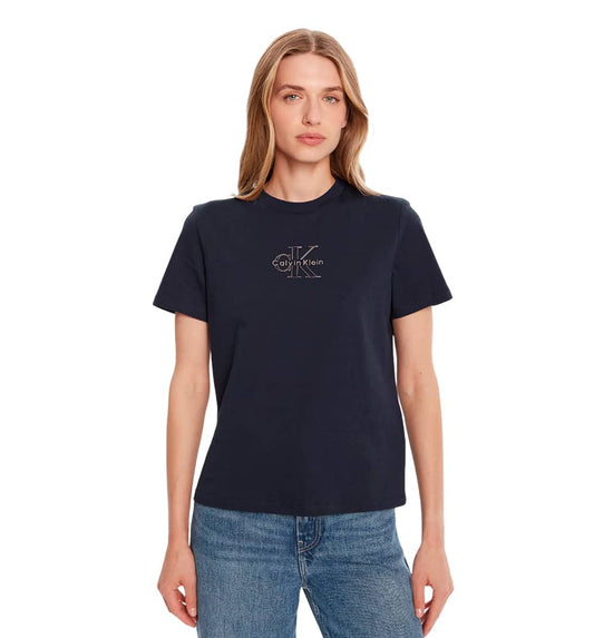 T-shirt M/c Casual_Mujer_CALVIN KLEIN Ss Classic Foil Monologue Tee