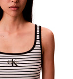 Calvin Klein Casual Tank Top Striped Monologue Scoop