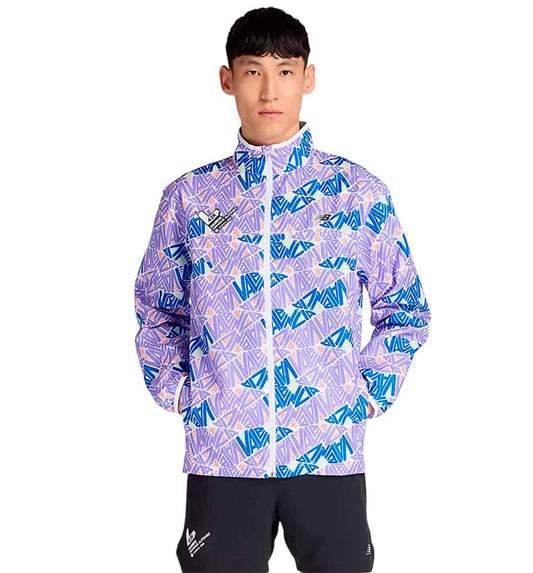 Running Jacket_Men_NEW BALANCE Valencia Marathon Printed Sport Essentials
