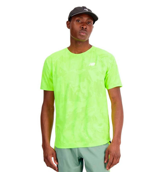 T-shirt M/c Running_Men_NEW BALANCE Q Speed Jacquard Short S