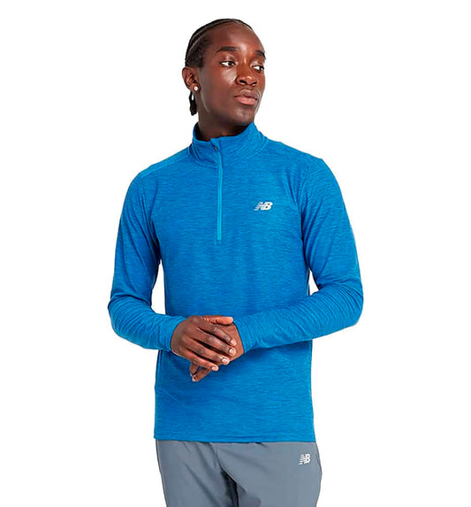 Running_Men_NEW BALANCE Space Dye 1/4 Zip Sweatshirt