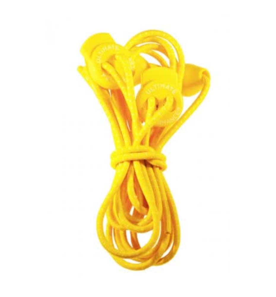 Ultimate Performance Running Elastic Shoelaces, Yellow Reflective
