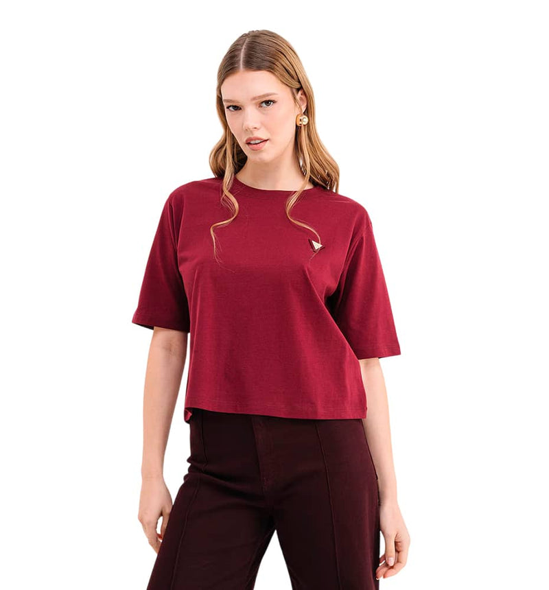 Camiseta M/C Casual Guess Colette Boxy T-Shirt