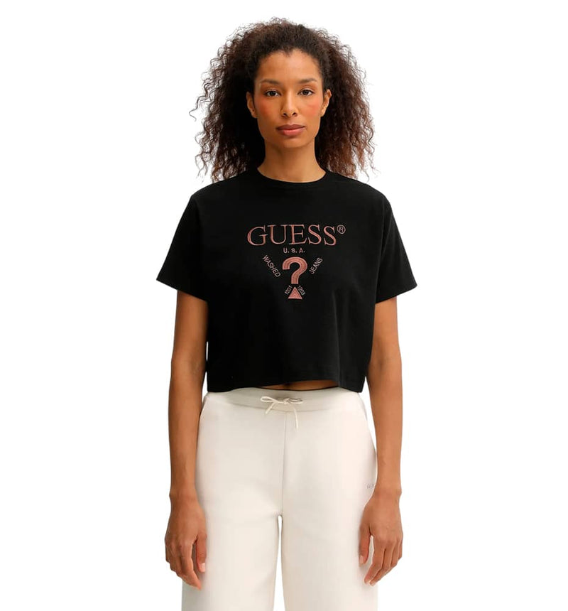 Camiseta M/C Casual Guess Fabia Crop T-Shirt