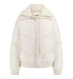 Chaqueta Casual Guess Dora Detachable Knit-Collar Pu