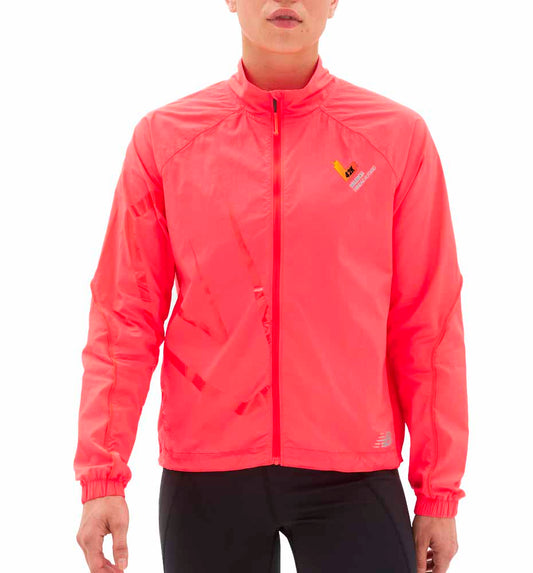 Chaqueta Running_Mujer_NEW BALANCE Maratón Valencia Pr Imp Lt Pk Jkt