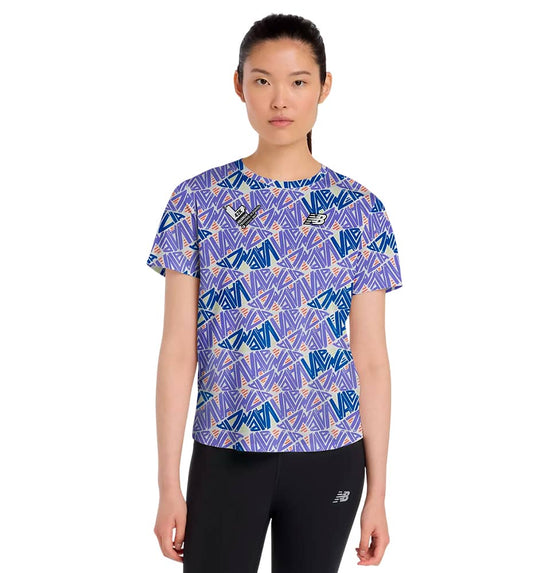 Women's Running Short Sleeve T-Shirt NEW BALANCE Valencia Marathon Printed T-shirt